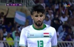 اشکهای بشار رسن در بازی عراق - آرژانتین