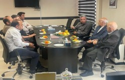 دیدار و گفتگوی رئیس مجموعه ورزشی شهید شیرودی با رئیس جمعیت حامیان هواداران فوتبال